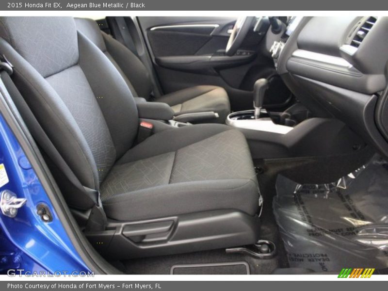 Aegean Blue Metallic / Black 2015 Honda Fit EX