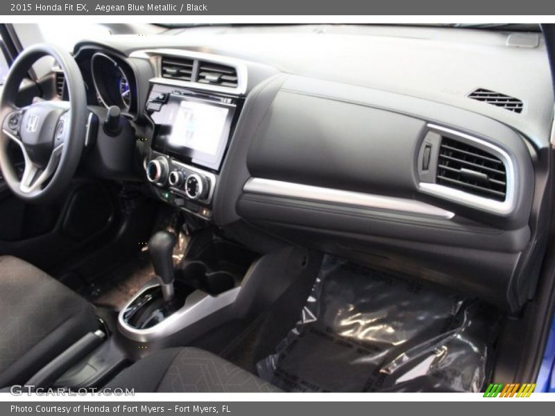 Aegean Blue Metallic / Black 2015 Honda Fit EX