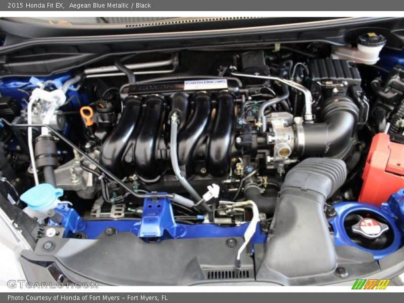 Aegean Blue Metallic / Black 2015 Honda Fit EX
