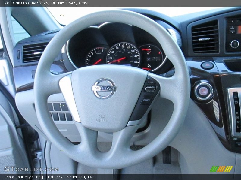 Brilliant Silver / Gray 2013 Nissan Quest 3.5 S
