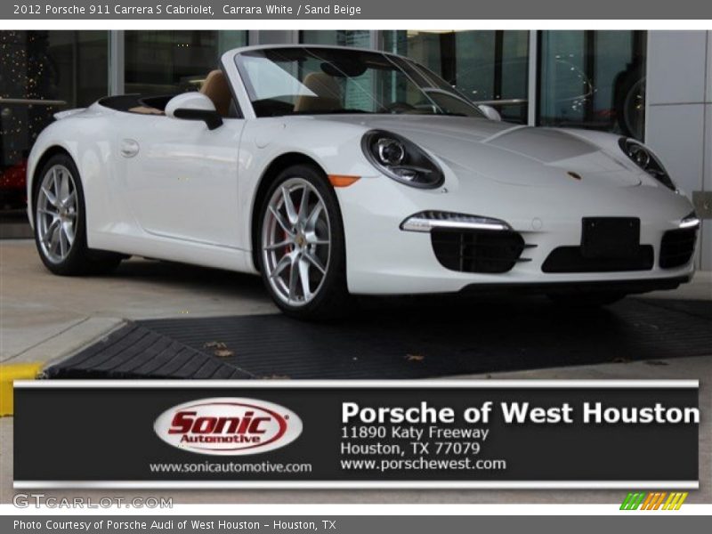 Carrara White / Sand Beige 2012 Porsche 911 Carrera S Cabriolet