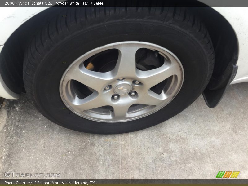 Powder White Pearl / Beige 2006 Hyundai Sonata GLS
