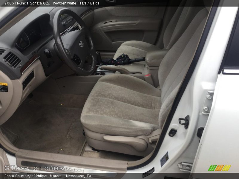 Powder White Pearl / Beige 2006 Hyundai Sonata GLS