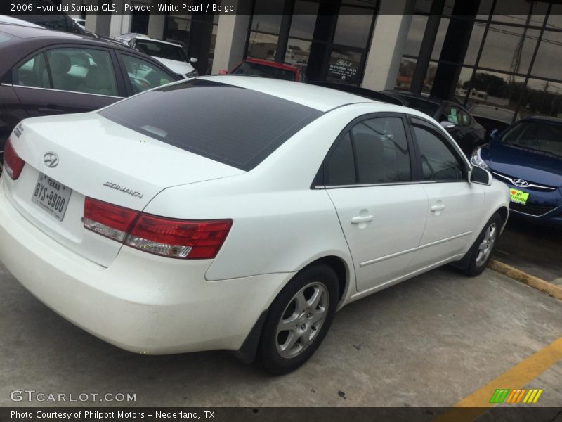 Powder White Pearl / Beige 2006 Hyundai Sonata GLS