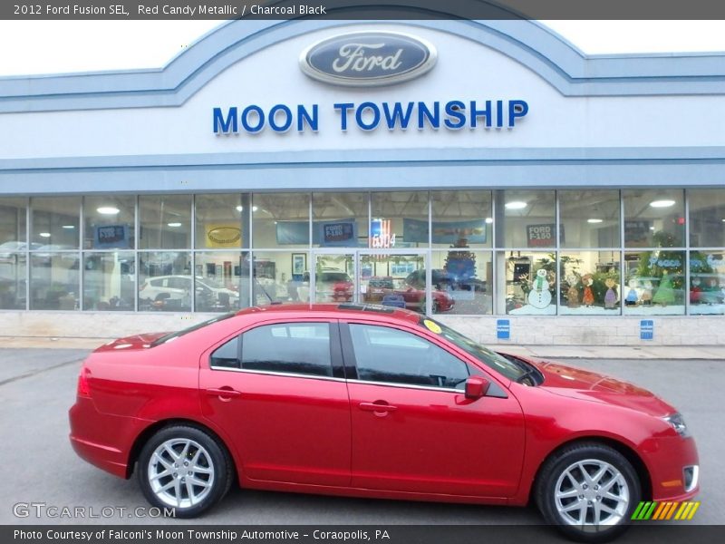 Red Candy Metallic / Charcoal Black 2012 Ford Fusion SEL
