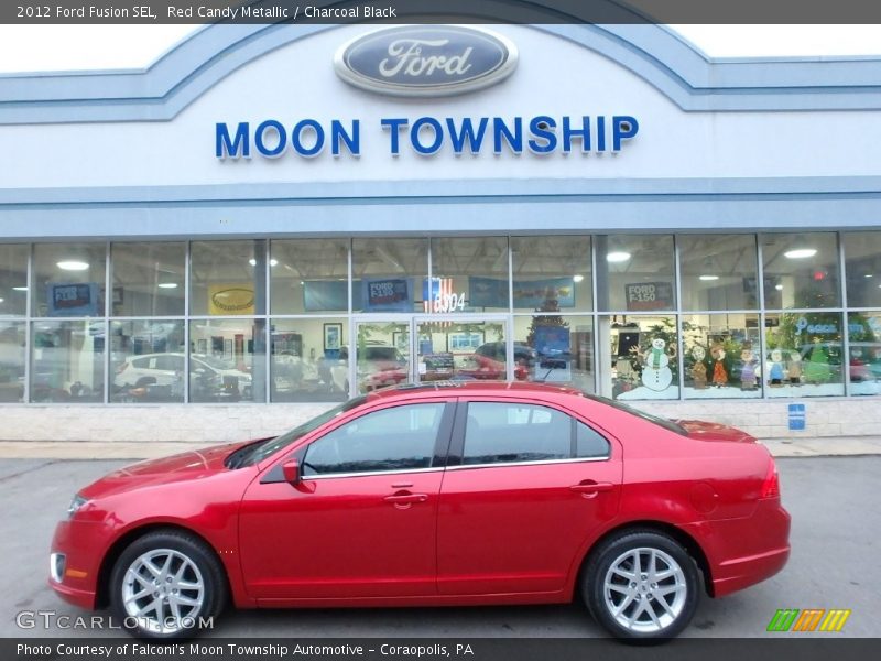 Red Candy Metallic / Charcoal Black 2012 Ford Fusion SEL