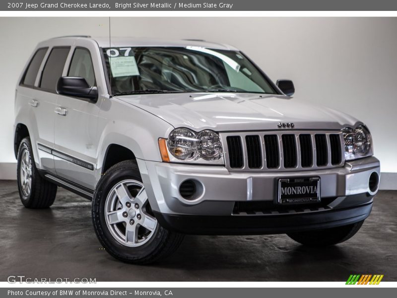 Bright Silver Metallic / Medium Slate Gray 2007 Jeep Grand Cherokee Laredo