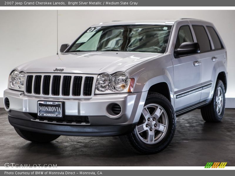 Bright Silver Metallic / Medium Slate Gray 2007 Jeep Grand Cherokee Laredo