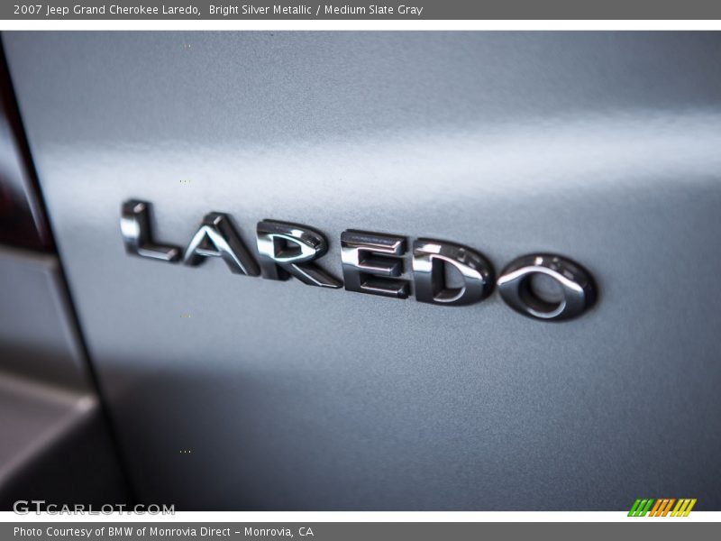 Bright Silver Metallic / Medium Slate Gray 2007 Jeep Grand Cherokee Laredo