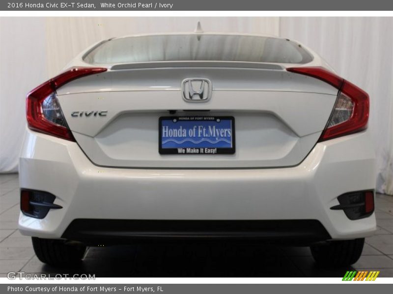 White Orchid Pearl / Ivory 2016 Honda Civic EX-T Sedan