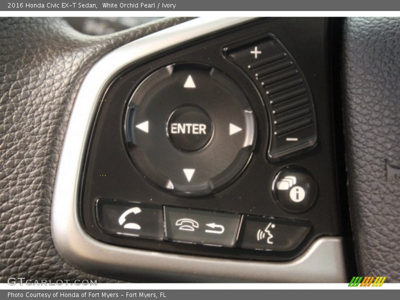White Orchid Pearl / Ivory 2016 Honda Civic EX-T Sedan