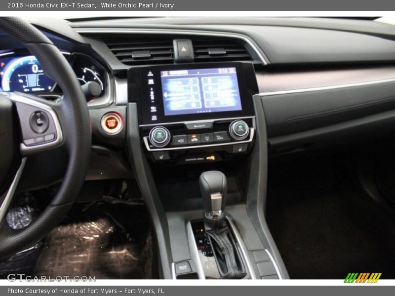 White Orchid Pearl / Ivory 2016 Honda Civic EX-T Sedan