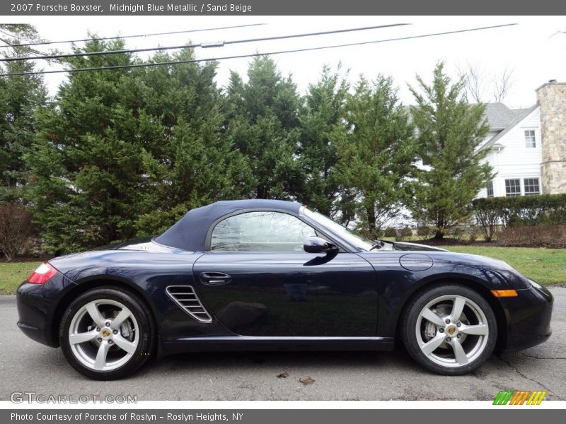 Midnight Blue Metallic / Sand Beige 2007 Porsche Boxster