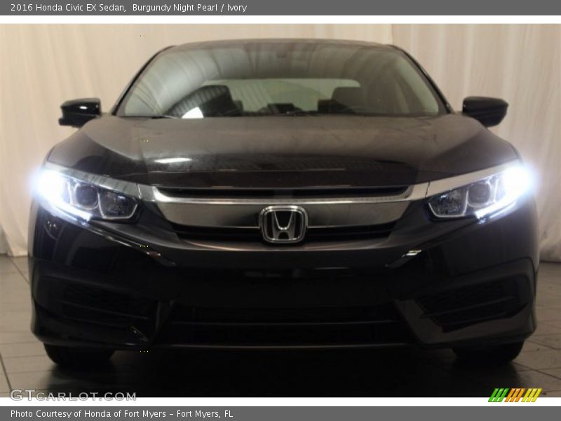 Burgundy Night Pearl / Ivory 2016 Honda Civic EX Sedan