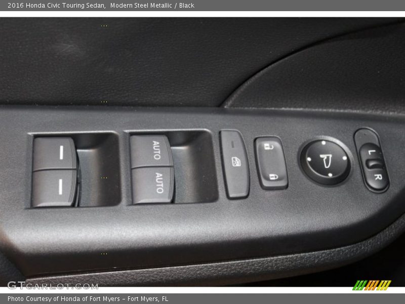 Modern Steel Metallic / Black 2016 Honda Civic Touring Sedan