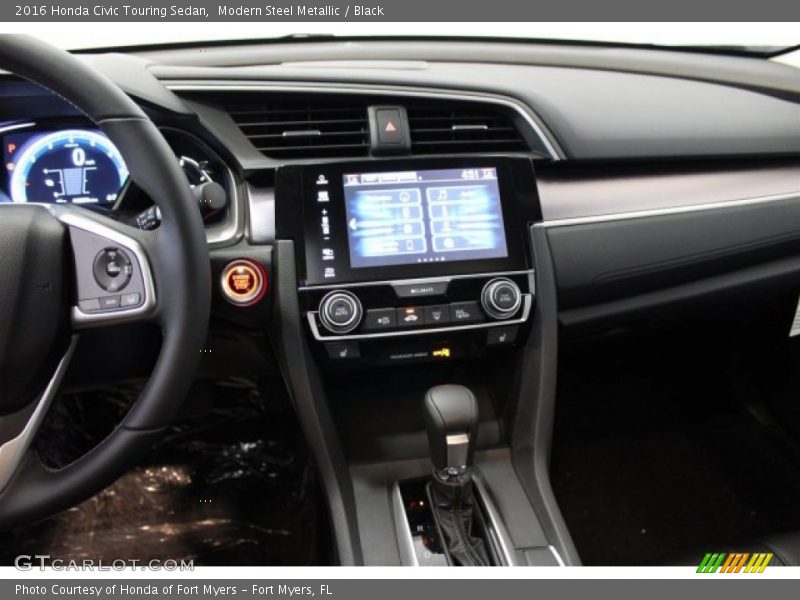 Modern Steel Metallic / Black 2016 Honda Civic Touring Sedan