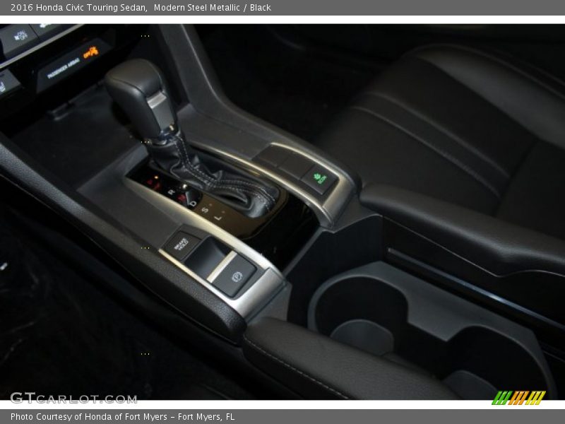 Modern Steel Metallic / Black 2016 Honda Civic Touring Sedan