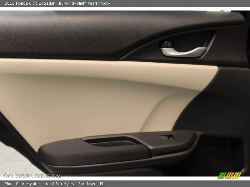 Burgundy Night Pearl / Ivory 2016 Honda Civic EX Sedan