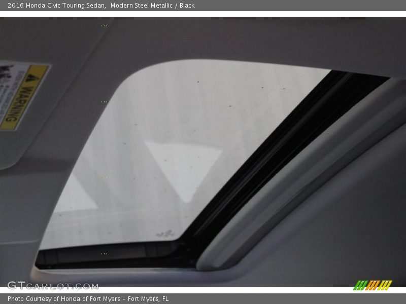 Modern Steel Metallic / Black 2016 Honda Civic Touring Sedan
