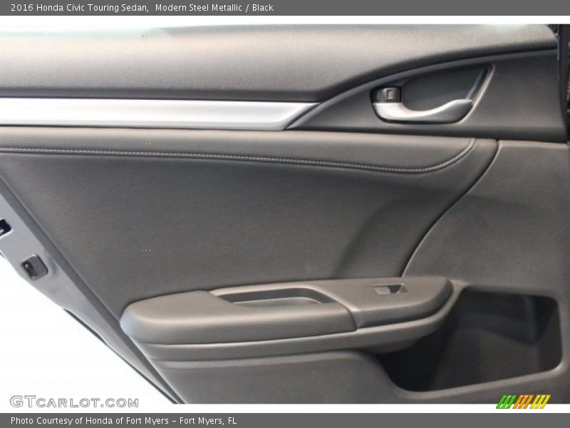 Modern Steel Metallic / Black 2016 Honda Civic Touring Sedan