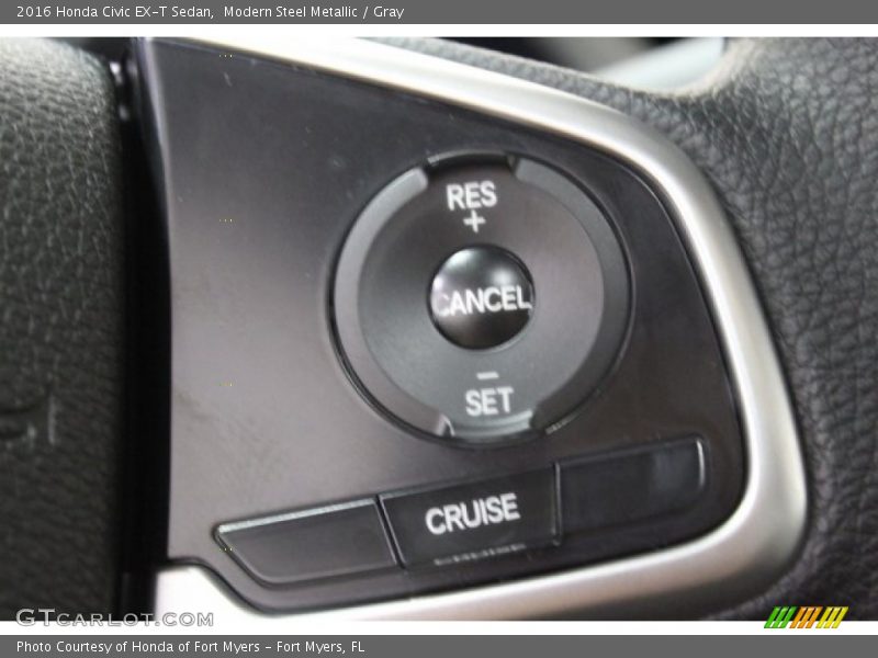 Modern Steel Metallic / Gray 2016 Honda Civic EX-T Sedan