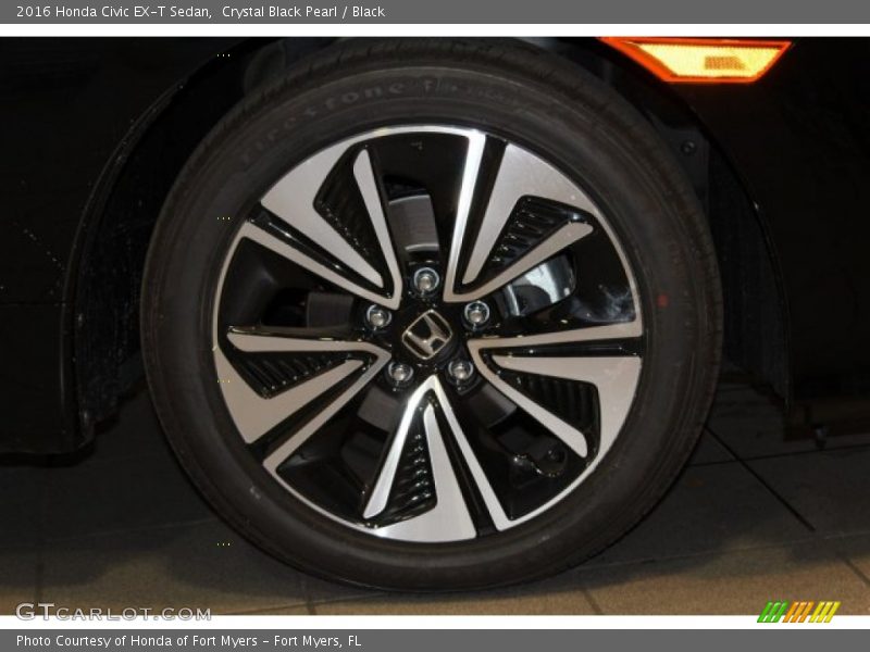 Crystal Black Pearl / Black 2016 Honda Civic EX-T Sedan