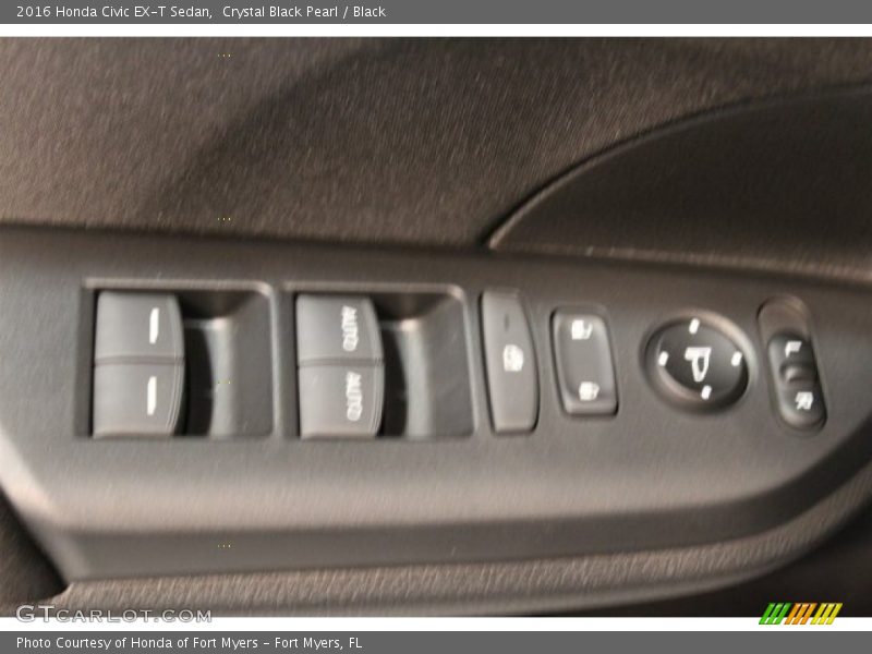 Crystal Black Pearl / Black 2016 Honda Civic EX-T Sedan