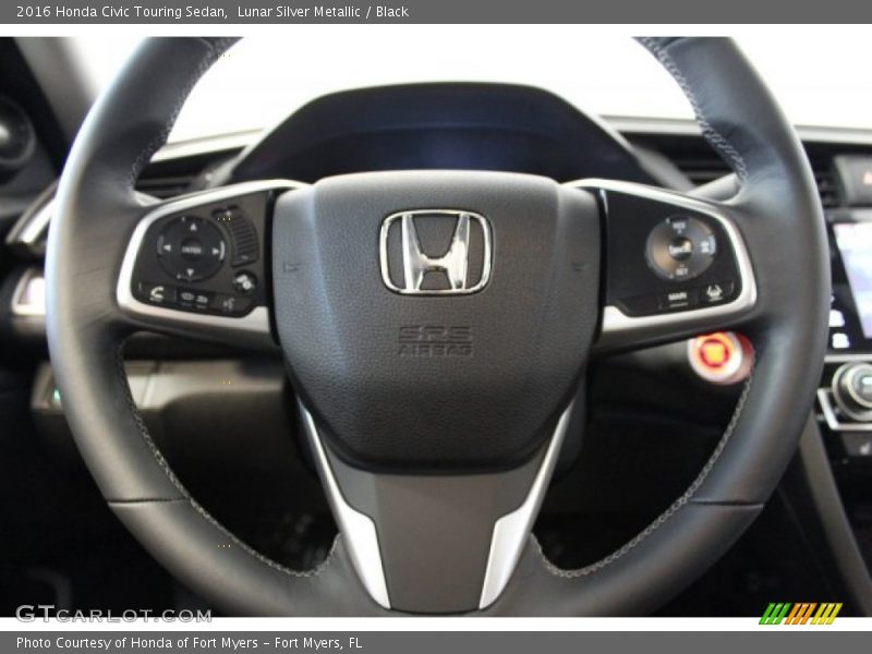 Lunar Silver Metallic / Black 2016 Honda Civic Touring Sedan