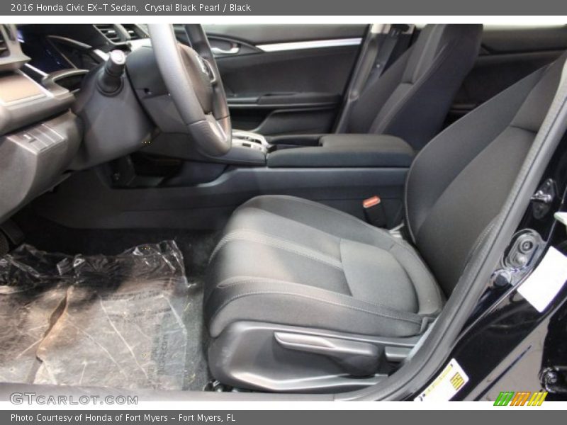 Crystal Black Pearl / Black 2016 Honda Civic EX-T Sedan