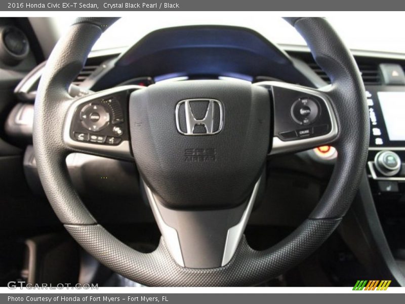 Crystal Black Pearl / Black 2016 Honda Civic EX-T Sedan