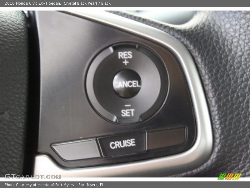 Crystal Black Pearl / Black 2016 Honda Civic EX-T Sedan