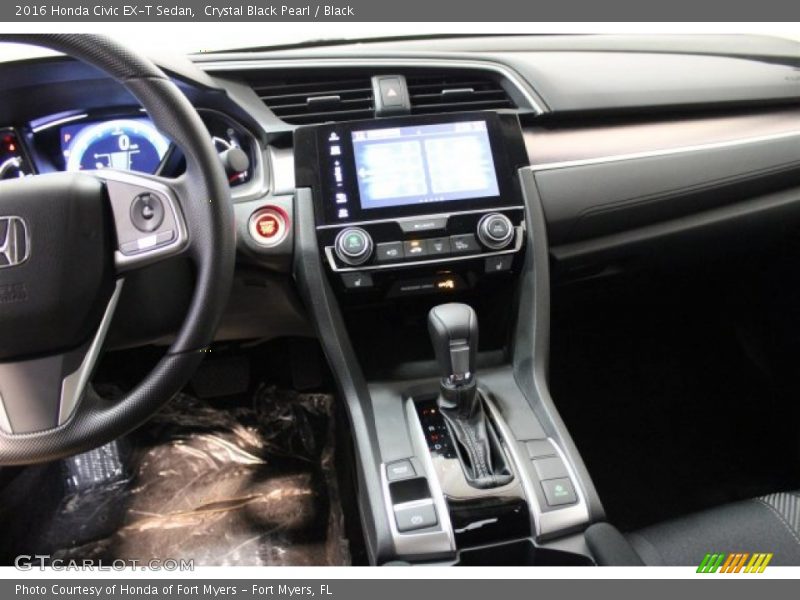 Crystal Black Pearl / Black 2016 Honda Civic EX-T Sedan