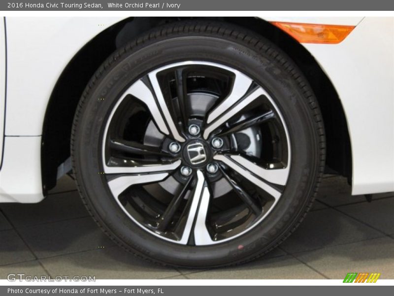 White Orchid Pearl / Ivory 2016 Honda Civic Touring Sedan