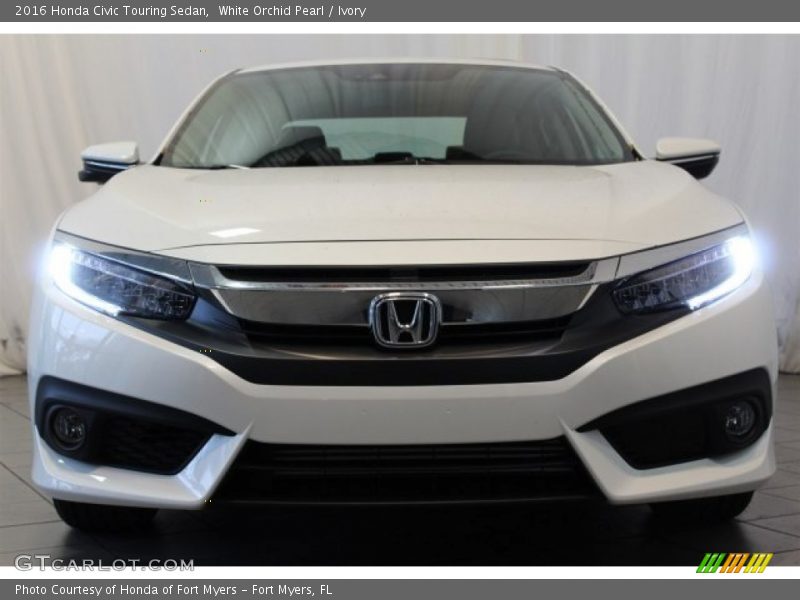 White Orchid Pearl / Ivory 2016 Honda Civic Touring Sedan