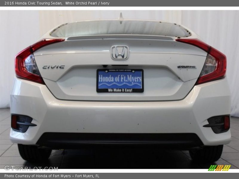 White Orchid Pearl / Ivory 2016 Honda Civic Touring Sedan