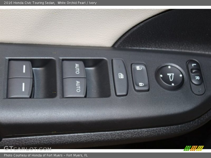 White Orchid Pearl / Ivory 2016 Honda Civic Touring Sedan