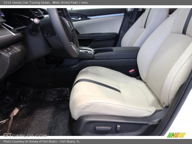 White Orchid Pearl / Ivory 2016 Honda Civic Touring Sedan