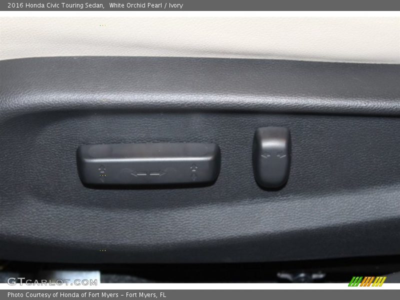 White Orchid Pearl / Ivory 2016 Honda Civic Touring Sedan