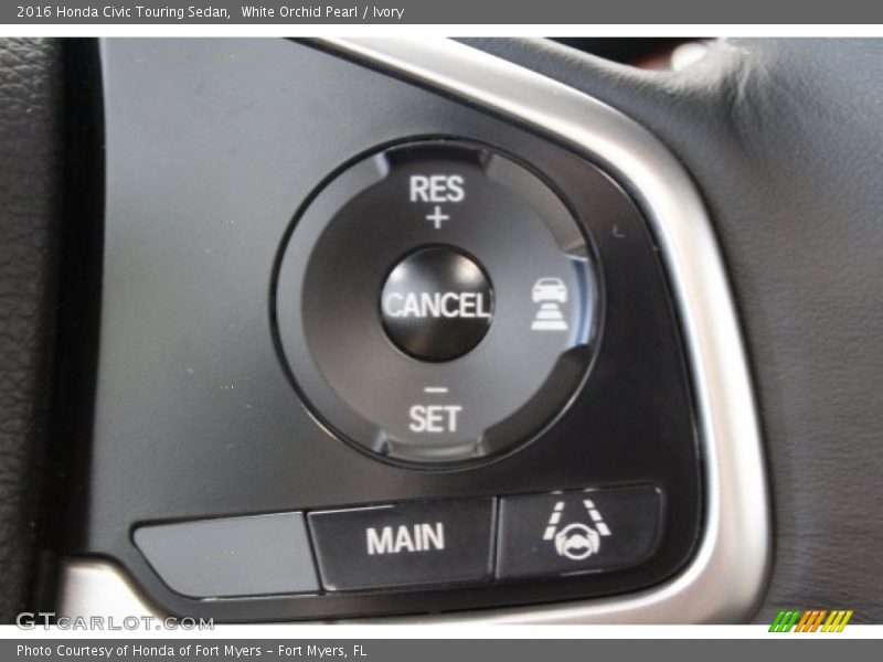White Orchid Pearl / Ivory 2016 Honda Civic Touring Sedan