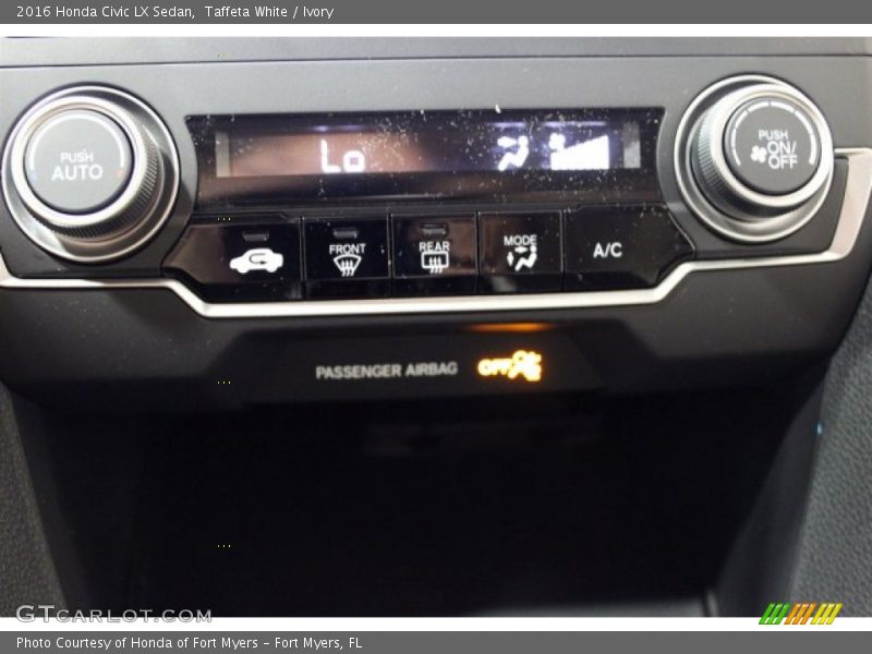 Taffeta White / Ivory 2016 Honda Civic LX Sedan