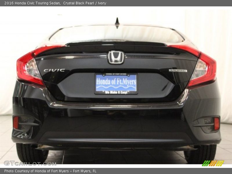 Crystal Black Pearl / Ivory 2016 Honda Civic Touring Sedan