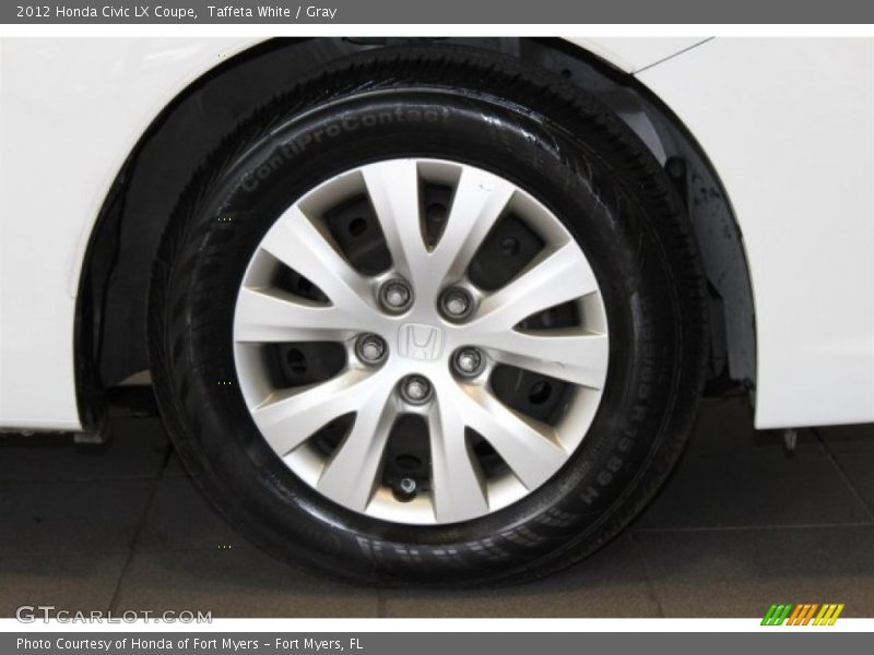 Taffeta White / Gray 2012 Honda Civic LX Coupe