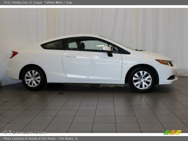 Taffeta White / Gray 2012 Honda Civic LX Coupe