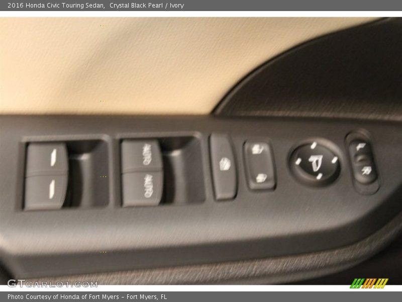 Crystal Black Pearl / Ivory 2016 Honda Civic Touring Sedan