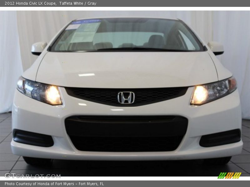 Taffeta White / Gray 2012 Honda Civic LX Coupe