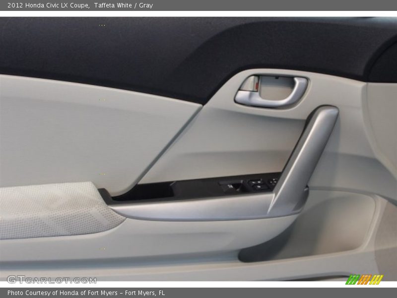Taffeta White / Gray 2012 Honda Civic LX Coupe