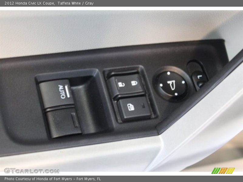 Taffeta White / Gray 2012 Honda Civic LX Coupe