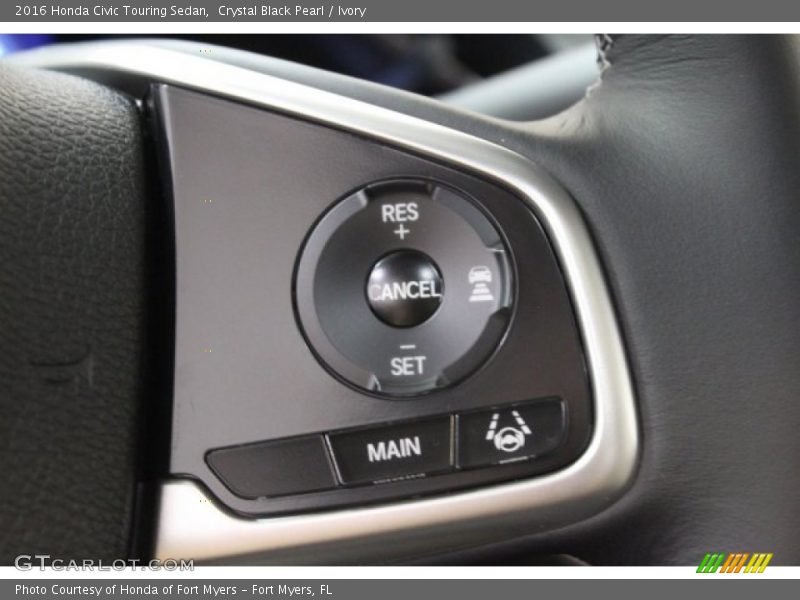 Crystal Black Pearl / Ivory 2016 Honda Civic Touring Sedan