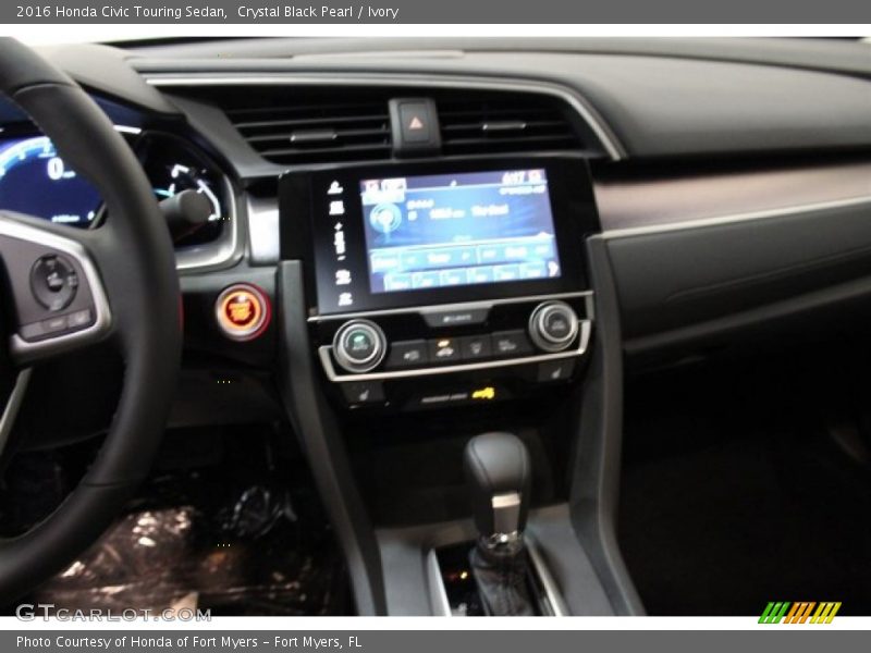 Crystal Black Pearl / Ivory 2016 Honda Civic Touring Sedan