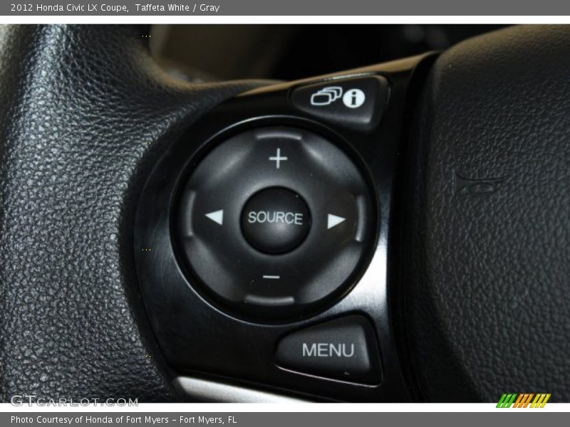Taffeta White / Gray 2012 Honda Civic LX Coupe